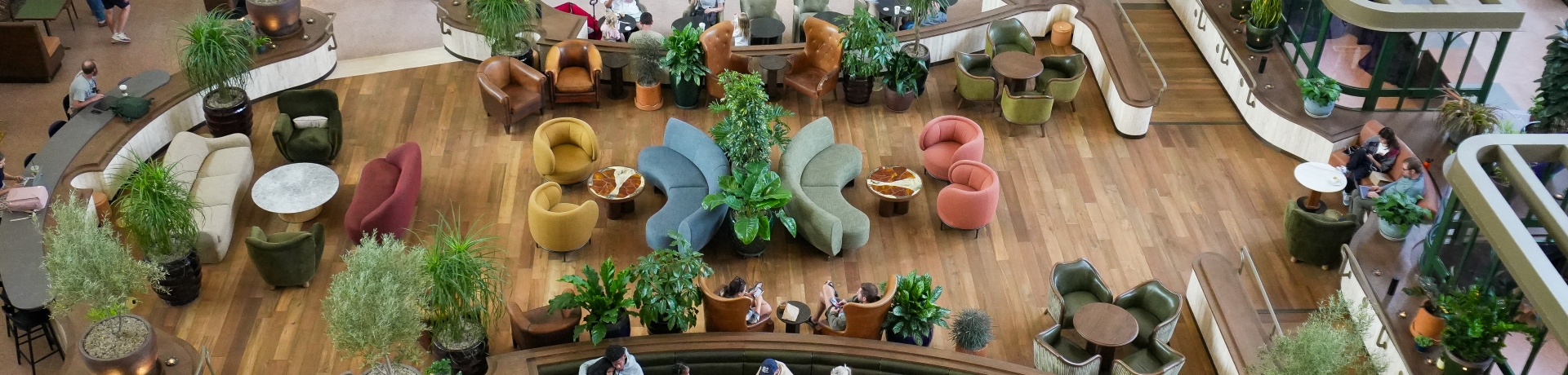 birds eye view of the interior of denver union station